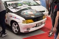 Front view of Peugeot 106 rally car on Belgrade car show