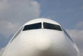 Front View Of A Plane Cockpit Royalty Free Stock Photo