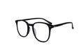 Front view plastic beautiful Fashion black color glasses on white background