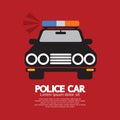 Front View Of Police Car Royalty Free Stock Photo