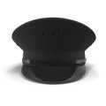 Front view police flat cap isolated on white. 3D illustration