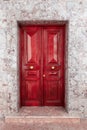 Old door in Hydra town, Greece.