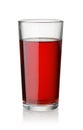 Front view of red drink glass Royalty Free Stock Photo