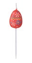 Red easter egg cake candle Royalty Free Stock Photo