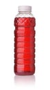 Front view of red fruit drink in plastic bottle Royalty Free Stock Photo
