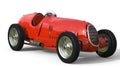 Front view of a red old race car Royalty Free Stock Photo