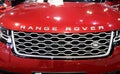 Front view of red Range Rover, displayed during Kuala Lumpur International Motor Show
