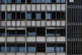 Remaining typical modern facade of office Building demolition