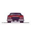 Front view of retro 70s car Royalty Free Stock Photo