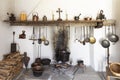 Front view of a vintage rustic kitchen Royalty Free Stock Photo