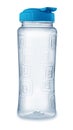 Front view of reusable plastic water bottle