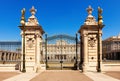 Front view of Royal Palace Gate Royalty Free Stock Photo