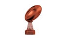 Front View of Rugby Bronze Trophy Royalty Free Stock Photo