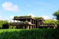 Front view, ruins of World War 11 Japanese Air Command Building,Tinian