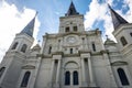 Front view of Saint Louis Cathedral in New Orleans