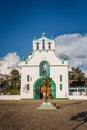 San Bautista church in San Juan Chamula market, Chiapas, Mexico. Royalty Free Stock Photo