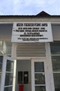 Front view of the Seaplane Landing museum building in Iluta Village, Gorontalo Province