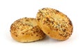 Front View Seasoned Bagels Royalty Free Stock Photo