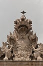 Architectural carvings on government building of Madrid, Spain Royalty Free Stock Photo