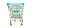 Front View of Shopping Cart On White Background Royalty Free Stock Photo