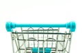 Front View of Shopping Cart On White Background Royalty Free Stock Photo