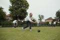 Senior Man Lawn Bowling