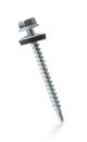 Front view of single roofing screw Royalty Free Stock Photo