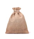 Front view of small blank burlap sack