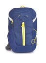 Front view of small blue backpack Royalty Free Stock Photo