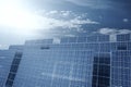 Front view of solar panels Royalty Free Stock Photo