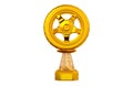 Front view of Sport Wheel Gold Trophy