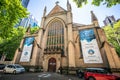 Front view of St Andrew`s Cathedral an Anglican church in Sydney NSW Australia