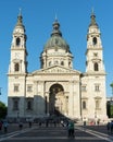 Front view of St. Stephen Basilica in Budapest