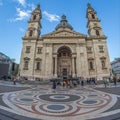 Front view of St. Stephen's Roman Catholic Basilica, Budapest, Hungary