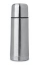 Front view of steel thermos flask Royalty Free Stock Photo