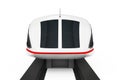 Front View of Super High Speed Futuristic Commuter Train. 3d Rendering Royalty Free Stock Photo