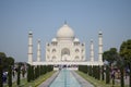 Front View of Taj Mahal Gardens in Agra, India