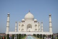 Front View of Taj Mahal Gardens in Agra, India