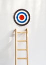 front view target with wooden ladder. High quality photo