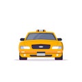 Front view of taxi car Royalty Free Stock Photo