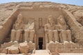 Front view of the temple of Abu Simbel Royalty Free Stock Photo