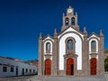 Front view of of 19th century church in the village of Santa Lucia de Tirajana. Gran Canaria, Canary Islands, Spain