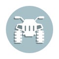 Front view transport, quad bike badge icon. Simple glyph, flat vector of transport icons for ui and ux, website or mobile Royalty Free Stock Photo