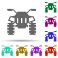 Front view transport, quad bike in multi color style icon. Simple glyph, flat vector of transport icons for ui and ux, website or Royalty Free Stock Photo