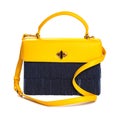 Trendy handbag for ladies on white