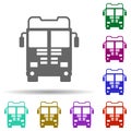 Front view truck, auto in multi color style icon. Simple glyph, flat vector of transport icons for ui and ux, website or mobile Royalty Free Stock Photo