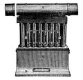 Front view of the tube bundle, vintage engraving
