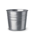 Front view of unpainted tin bucket Royalty Free Stock Photo