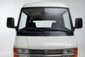 Front view of VAN, emphasizing the windshield, headlights, and front grille Royalty Free Stock Photo