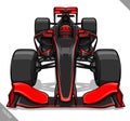 Front view vector fast cartoon formula race car illustration art